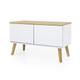 Banc en bois avec rangements L79cm blanc