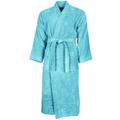 Peignoir col kimono en coton Bleu Turquoise M