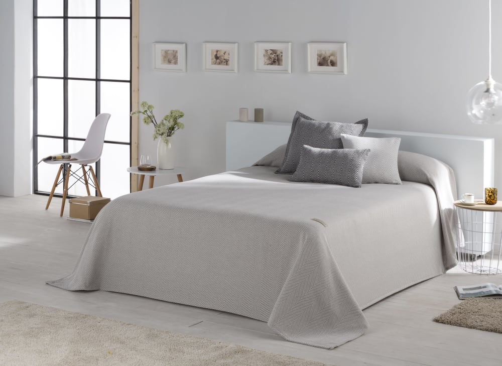 Couvre lit en coton perle 250x270