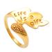 Life is a Gift,'Gold-Plated Brass Wrap Ring'