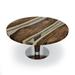 Arditi Collection Pedestal Coffee Table Wood/Metal in Brown/Gray | 17.7 H x 27.6 W x 27.6 D in | Wayfair ARD-078-R70-LIGHTSMOKED