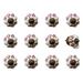 HomeRoots 1.5" x 1.5" x 1.5" White/Burgundy/Copper - Knobs 12-Pack Ceramic in Brown/Red/White | 1.5 W in | Wayfair 321686