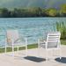 Beachcrest Home™ Urgeon Patio Dining Armchair w/ Cushion in White | 34 H x 23 W x 25 D in | Wayfair 37C6250DA9214AD9AA45113997091BE3