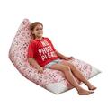 Loungie 55" Stuffed Animal Storage Bean Bag Cover For Bedroom Scratch/Tear Resistant/Microfiber/Microsuede in Pink/Gray | Wayfair BB185-20PK-WR