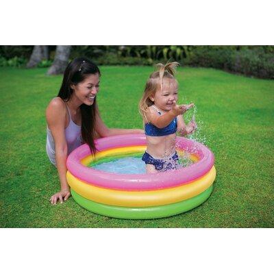 Intex 34in x 10in Sunset Glow Soft Inflatable Baby/Kids Swimming Pool Plastic | 10 H x 34 W x 34 D in | Wayfair 6 x 58924EP