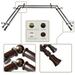 Rod Desyne Adjustable 38" to 72" 0.81" Bay Window Double Curtain Rod in Brown | 0.81 H x 144 W x 6.5 D in | Wayfair ABay-10-7D