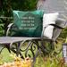 East Urban Home Time Flies Indoor/Outdoor Throw Pillow in, Emerald in, 18 x 18 Polyester/Polyfill blend in Green | 18 H x 18 W x 3 D in | Wayfair