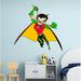 Stickalz Superhero Boy Decal, Superhero Boy Sticker, Superhero Boy Wall Decal Vinyl in Red/Gray/Yellow | 46 H x 46 W in | Wayfair kc-0234(46x46)