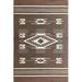 White 108 x 72 x 0.25 in Indoor/Outdoor Area Rug - Mad Mats Southwestern Hand Hooked Brown/Ivory Indoor/Outdoor Area Rug Polypropylene | Wayfair