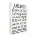 Stupell Industries Motivational Lake Rules Sign Text Styles Black White by Albena Hristova - Print Canvas | 30 H x 24 W x 1.5 D in | Wayfair