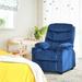 Viv + Rae™ Heacock Recliner w/ Cup Holder, Wood in Blue | 34 H x 26 W x 28 D in | Wayfair A4FB39B1EBF24198A2E805DAEC0E0434