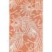 Orange/White 72 x 48 x 0.25 in Indoor/Outdoor Area Rug - Mad Mats Floral Ivory/Orange Indoor/Outdoor Area Rug - Reversible, UV Resistant, 100% Recycled Material Polypropylene | Wayfair