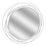 Mercer41 Baeddan Accent Mirror Metal in Gray | 36.81 H x 35.83 W x 1.57 D in | Wayfair DEF0A98BA246424CAE52E9CE39590886