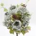 Primrue Artificial Spring Mixed Flower 14 Stem Rose/Hydrangea Bush Polyester | 21 H x 18 W x 18 D in | Wayfair 8B745D3BBB7E4A4FADFB40000274583C