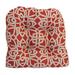 Winston Porter 19-Inch U-Shaped Premium Outdoor Tufted Dining Chair Cushions Set Of 2 Polyester in Red/Brown | 5 H x 19 W in | Wayfair