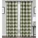 Gracie Oaks Estiven 2 Pack Classic Buffalo Plaid Checkered Grommet Top Curtains Cotton Blend in Green/Blue | 84 H x 52 W in | Wayfair