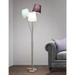 Everly Quinn 68"H 3- Light Floor Lamp w/ Crystals Floor Lamp Metal in Gray | 68 H x 18 W x 18 D in | Wayfair B903935D316447DD89ECFA303E0BB86A