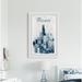 Winston Porter Visit Chicago - Picture Frame Painting Print on Paper in Blue/Gray/White | 24 H x 16 W x 1.5 D in | Wayfair