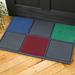 Ebern Designs Multiple Color Rubber Utility Doormat 18.0 H x 30.0 W x 0.25 D in blue/brown/green/redRubber in Green/Blue/Red | 30" W X 18" L | Wayfair