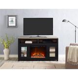 Andover Mills™ Pettigrew TV Stand for TVs up to 60" w/ Electric Fireplace Included Wood in Black | 31.3 H in | Wayfair