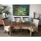 World Menagerie Anderle Teak Solid Wood Dining Table Wood in Brown | 30 H x 55 W in | Wayfair 1602E5F03925400598AD0864D0EA42FB