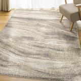 Gray/White 108 x 1 in Area Rug - Orren Ellis Shellenbarger Abstract Ivory Shag Area Rug | 108 W x 1 D in | Wayfair CDA20AE9259146D6B1970F613D39AC76