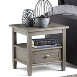 Lark Manor™ Nortonville Solid Wood End Table w/ Storage Wood in Green/Gray | 19.5 H x 20 W x 18 D in | Wayfair AXWSH002-FG