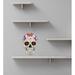 The Holiday Aisle® Mexican Skull Decal, Mexican Skull Sticker, Mexican Skull Wall Art Vinyl in Black | 13 H x 10 W in | Wayfair