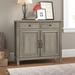 Lark Manor™ Alayjia Solid Wood 2 - Door Accent Cabinet Wood in Gray/Green | 36 H x 40 W x 15 D in | Wayfair 73913948A0C8422E97DC3FD78DF9D8A6