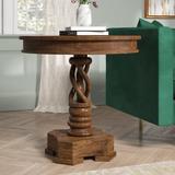 Greyleigh™ Sanger Solid Wood Pedestal End Table Wood in Brown | 30 H x 30 W x 30 D in | Wayfair BLMK5013 44423373
