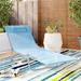 Symple Stuff Shelly 71.7" Long Reclining Single Chaise Metal in Blue | 9.5 H x 22 W x 71.7 D in | Outdoor Furniture | Wayfair