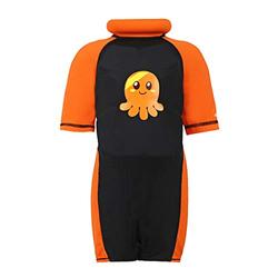 Gogokids Baby Boys Girls Float Suit - Toddler Kids Floating Swimsuit Buoyancy Swimwear One-Piece Shorty Swimming Costume UV Sun Protection , Orange B, Size4