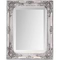 Elex French Vintage, Antique Style Bevelled Wall Glass Mirror - 60cm x 80cm (Antique Silver)