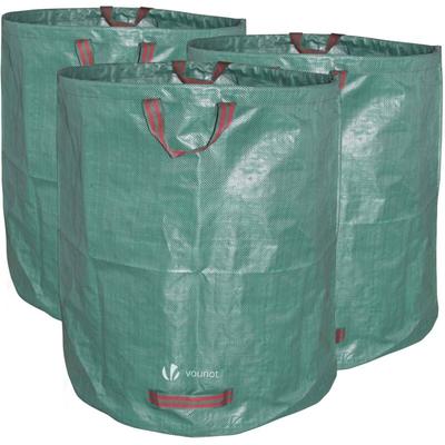 272 Liter Gartensack Gartenabfallsack mit Griffen, Laubsack für Grünabfall, 3er Set - Vounot