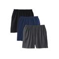 Men's Big & Tall Lightweight Jersey Shorts 3-Pack by KingSize in Assorted Basic (Size XL)