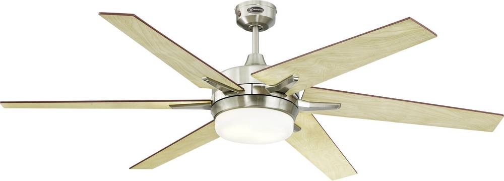 Westinghouse Cayuga Deckenventilator (Ø) 152 cm Flügelfarbe: Ahorn Gehäusefarbe (Details): Nickel ( Image