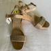 Nine West Shoes | Nine West Tan Rhinestone Wedge Sandals Size 9 New | Color: Tan | Size: 9