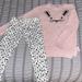 Jessica Simpson Matching Sets | Girls 2 Piece Pant Set | Color: Black/Pink | Size: 4tg