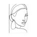 Zipcode Design™ Lady w/ Earring - Wrapped Canvas Drawing Print on Canvas in Black/Gray/White | 12 H x 8 W in | Wayfair