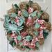 Rosecliff Heights Coastal Wreath w/ Welcome Crab Burlap/Deco Mesh in Blue/Brown | 24 H x 24 W x 6 D in | Wayfair E0A0B1FC4B224D43B23DE9E808D0A247