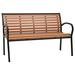 Red Barrel Studio® Outdoor Patio Bench Garden Park Bench for Backyard Deck Steel & WPC Metal in Black/Brown | 31.69 H x 49.21 W x 23.82 D in | Wayfair