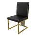 Arditi Collection Verona Leather Side Chair Upholstered/Genuine Leather in Black/Yellow | 35.4 H x 18.9 W x 22.4 D in | Wayfair