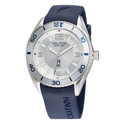 Nautica Men's Finn World Silicone 3-Hand Watch Multi, OS