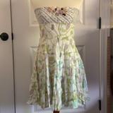 Free People Dresses | Free People Removable Straps Leaf Print Dress | Color: Cream/Green | Size: 2