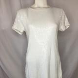 Michael Kors Dresses | - Mkors White Sequin Crew Neck Stretchy Dre | Color: White | Size: M