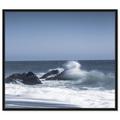 Art Remedy Nautical & Coastal Curro Cardenal Breaking Wave Love - Graphic Art Print Canvas in Blue/Brown/White | 24.5" H x 30.5" W x 1.5" D | Wayfair