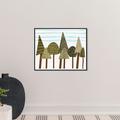 Art Remedy Nature & Landscape Hiking Evergreen Forest - Painting Print Canvas in Blue/Brown/Green | 30.5" H x 24.5" W x 1.5" D | Wayfair
