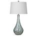 Rosecliff Heights Reynold Table Lamp Glass/Linen in Green/White | 31.5 H x 16 W x 16 D in | Wayfair 70D09791CC124364AC091A12A86E014D