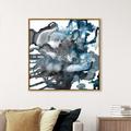 Art Remedy Abstract Glitter Blues Dripping - Graphic Art Print Canvas in Blue/Gray | 40.5" H x 40.5" W x 1.5" D | Wayfair 31045_40x40_CANV_PSGLD