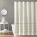 Ophelia & Co. Guidry 100% Cotton Striped Single Shower Curtain 100% Cotton in Pink/Gray/White | 72 H x 72 W in | Wayfair